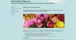 Desktop Screenshot of focusingforall.com