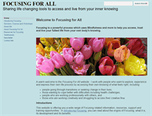 Tablet Screenshot of focusingforall.com